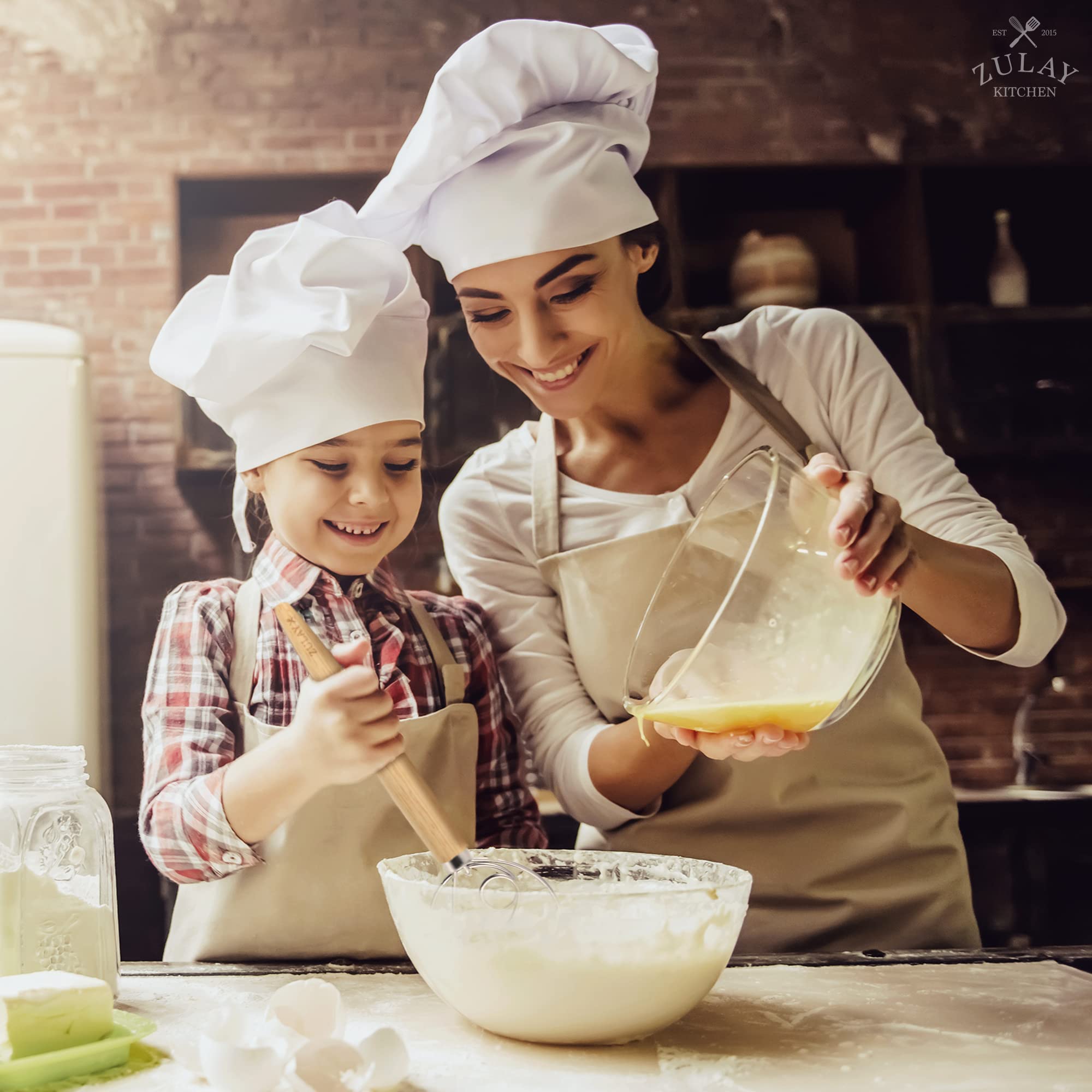 Foto 4 | Batidor de Masa Danés Zulay Kitchen de Madera con Acero Inoxidable - Venta Internacional