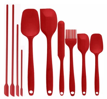 Foto 1 | Set 10 Utensilios Xtellar De Cocina De Silicona Rojos