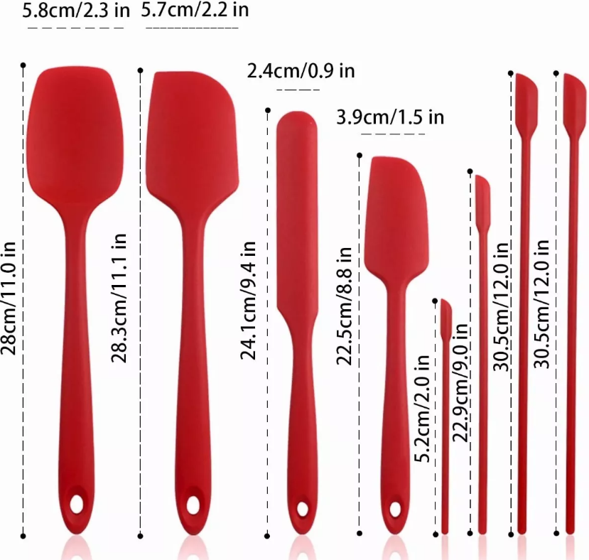 Foto 4 | Set 10 Utensilios Xtellar De Cocina De Silicona Rojos