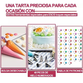 Foto 3 | Juego de Decoración para Repostería 200 Piezas Eo Safe Imports Esi-11387-1 Multicolor