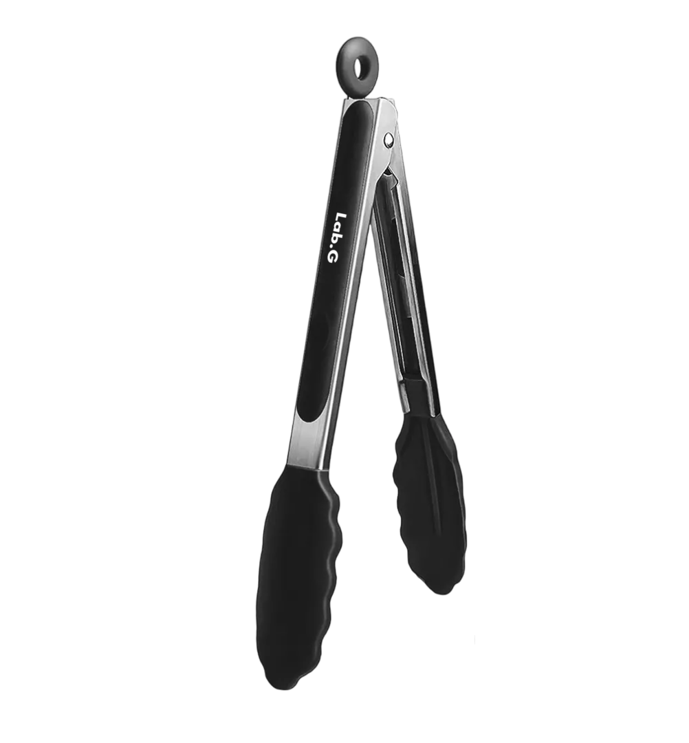 Foto 5 pulgar | Pinzas De Acero Inoxidable Y Silicona Para Cocina, 3 Piezas Negro