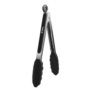 Foto 4 | Pinzas De Acero Inoxidable Y Silicona Para Cocina, 3 Piezas Negro