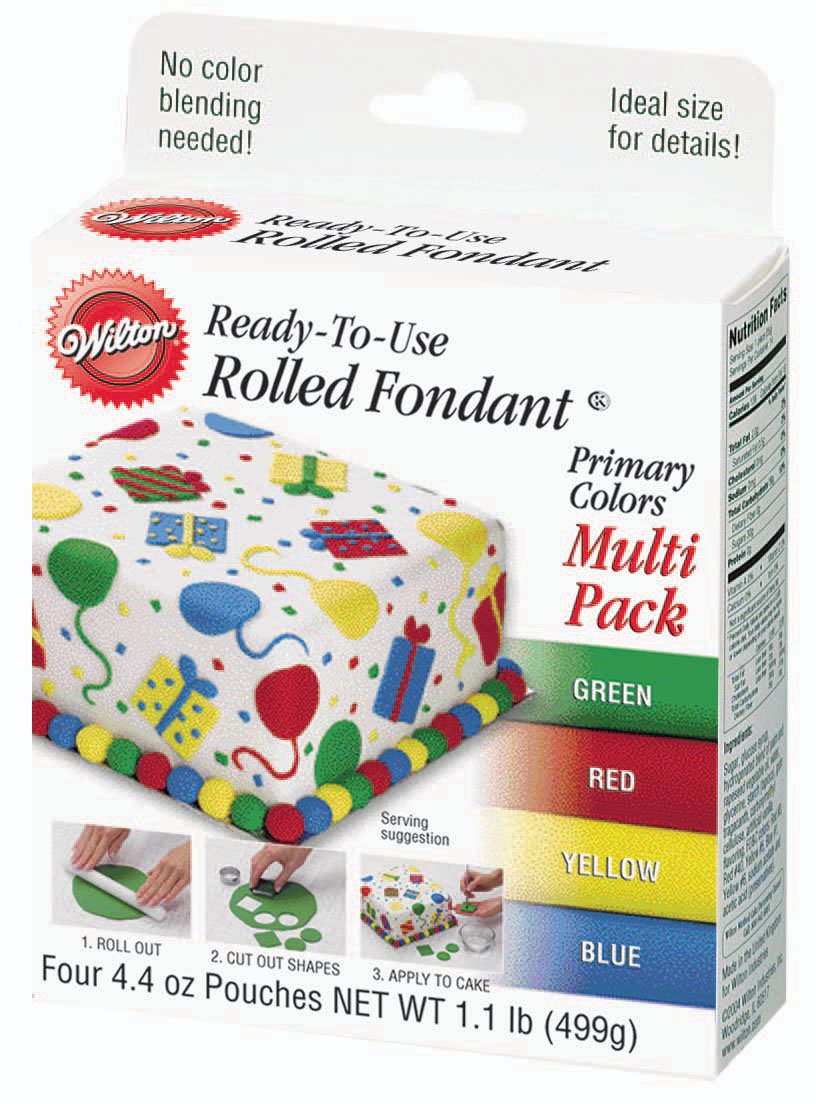 Paquete Múltiple De Colores Primarios De Fondant Wilton, 500 G - Venta Internacional.