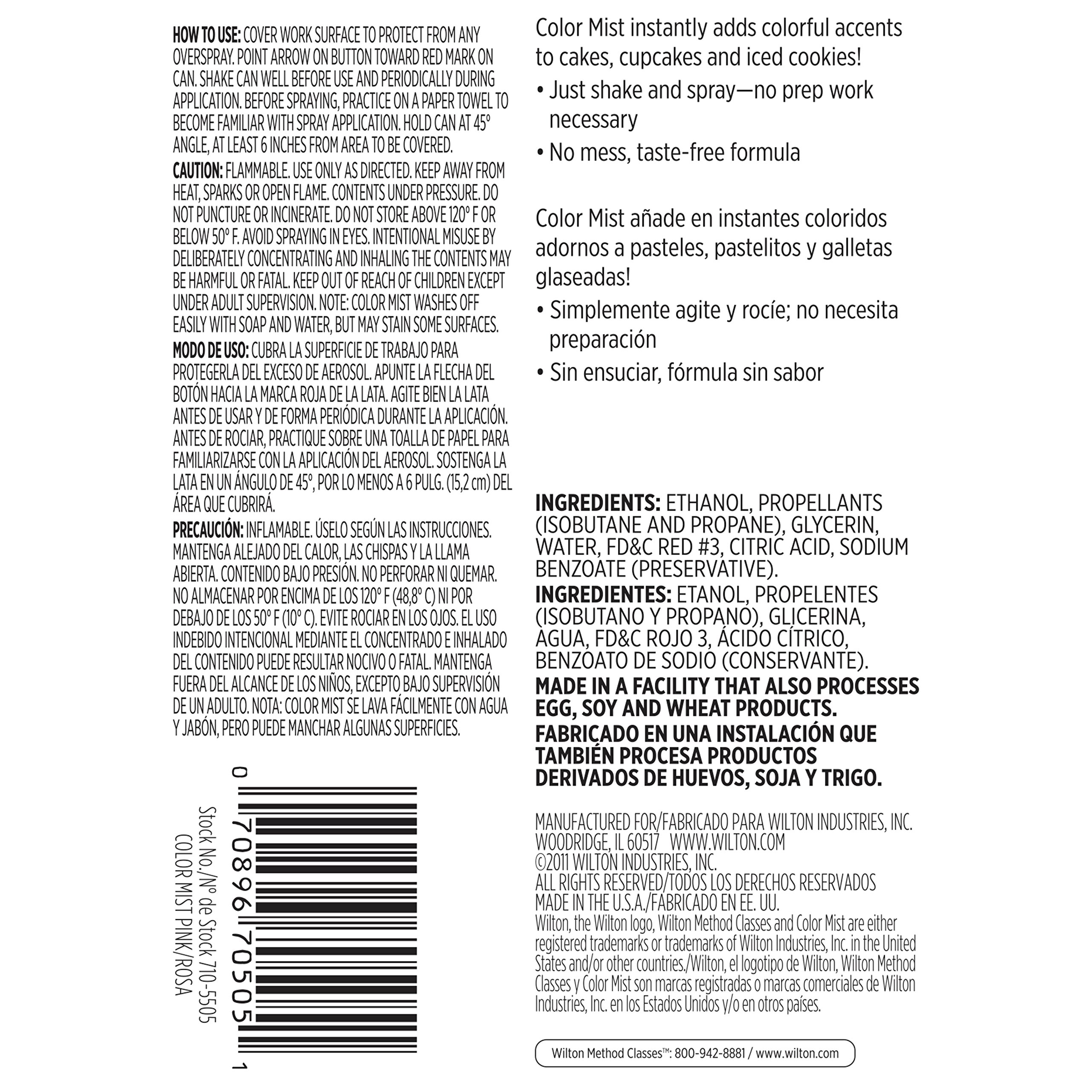 Foto 3 pulgar | Spray Colorante Para Alimentos Wilton Pink Color Mist, 42 G (paquete De 6) - Venta Internacional.