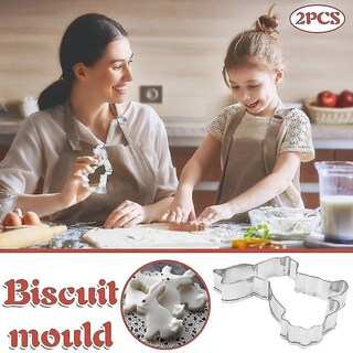 Foto 2 | Juego De Utensilios De Cocina Huoguo, Molde Troquelado De Acero Inoxidable, 2 Piezas - Venta Internacional.