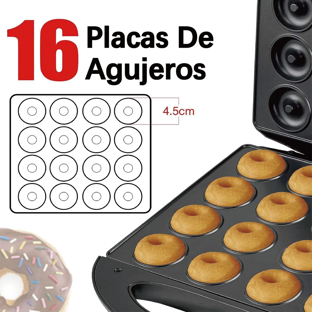 Foto 4 pulgar | Máquinas de Donas Eo Safe Imports Esi-19183 Multicolor