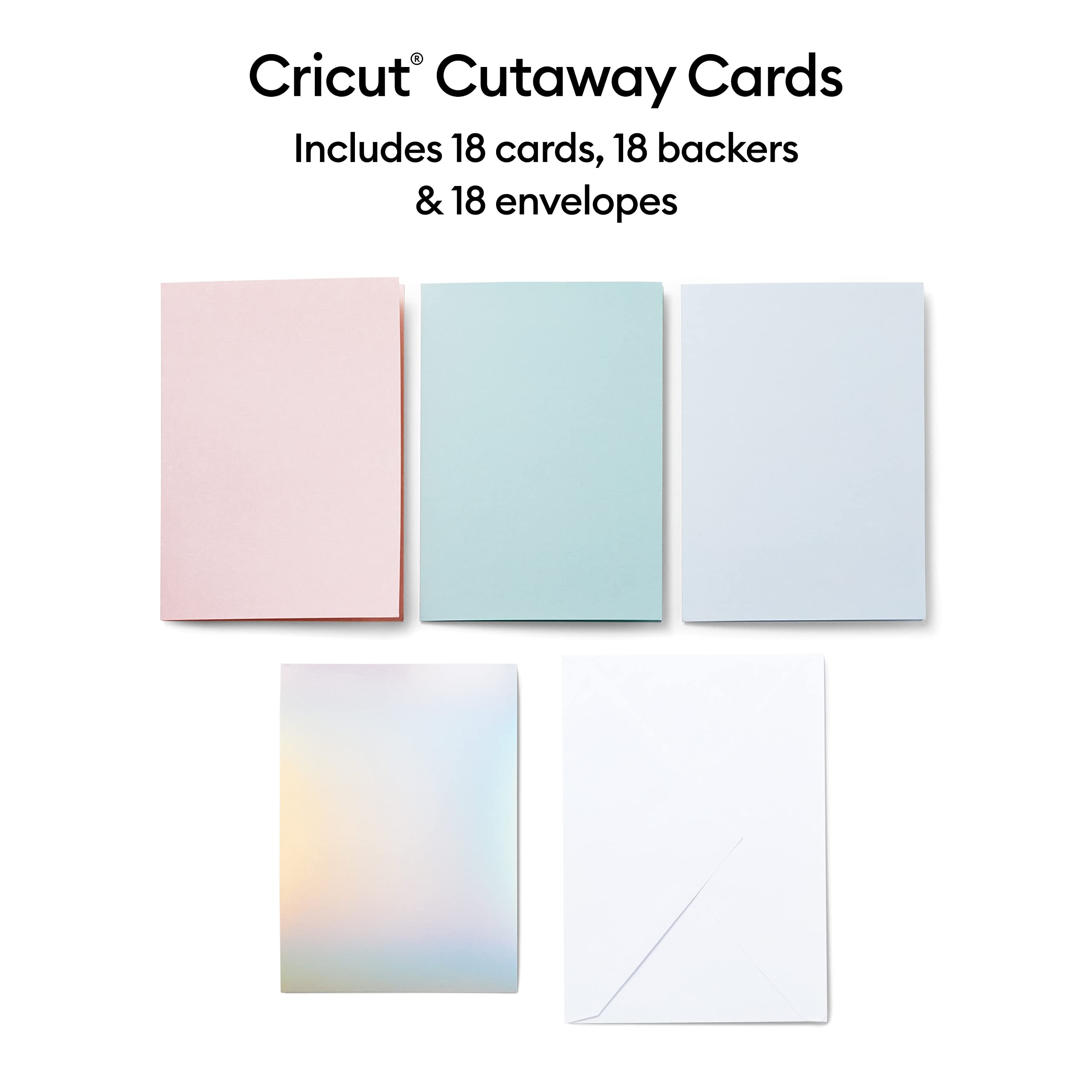 Foto 2 | Cutaway Cards Cricut Pastel Sampler R10 Con Adhesivo (18 Unidades) - Venta Internacional.