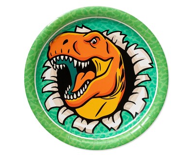 Foto 1 | Platos Llanos Con Diseño De Dinosaurio American Greetings, 36 Unidades - Venta Internacional.
