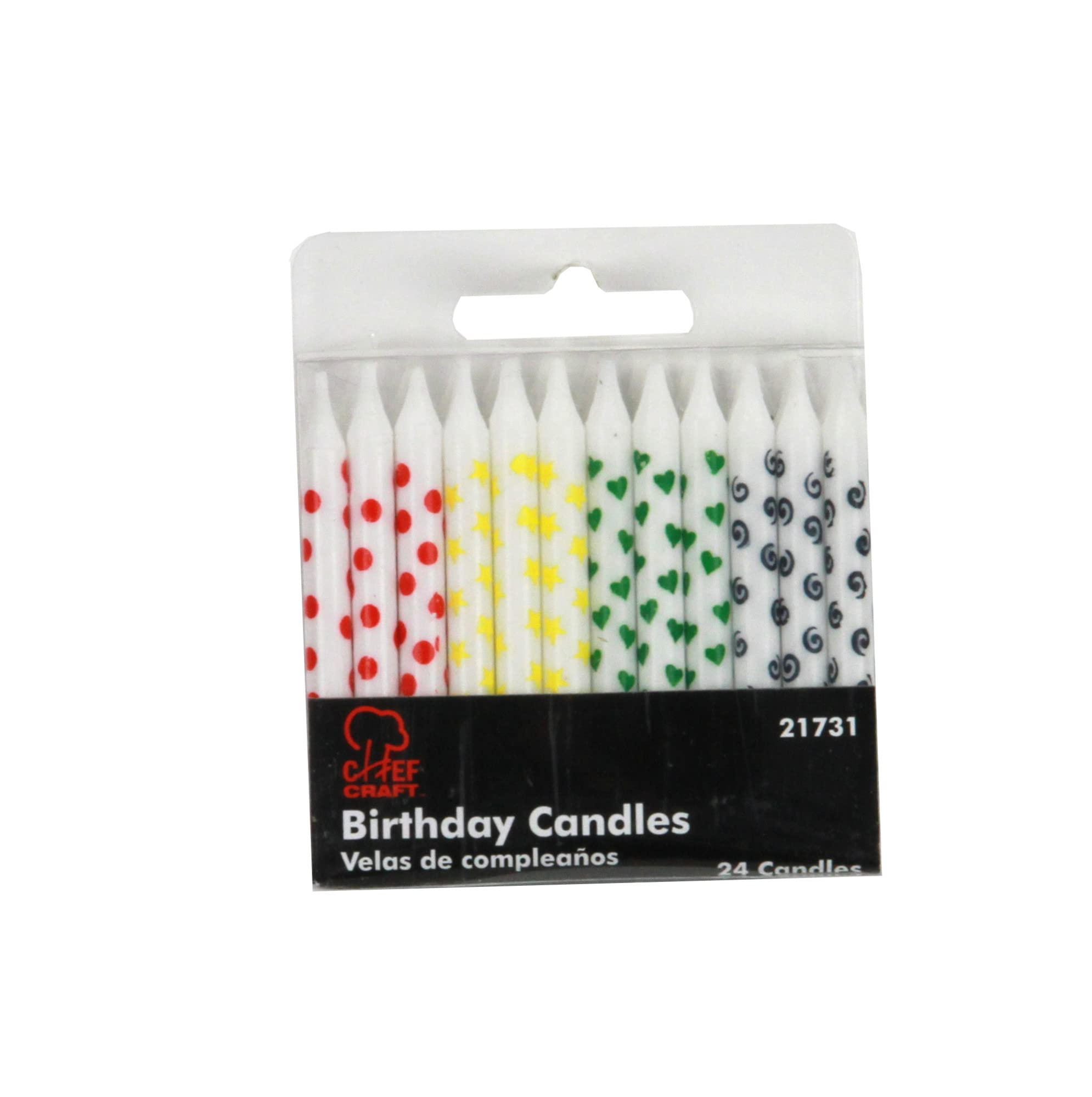 Foto 3 pulgar | Velas De Cumpleaños Con Estampado Clásico De Chef Craft, 24 Piezas - Venta Internacional.