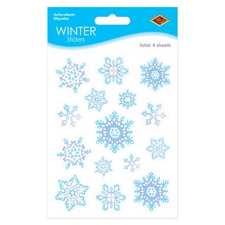 Foto 4 | Pegatinas Beistle Con Forma De Copo De Nieve Para Decoración De Invierno, 15 Iconos Por Hoja - Venta Internacional.