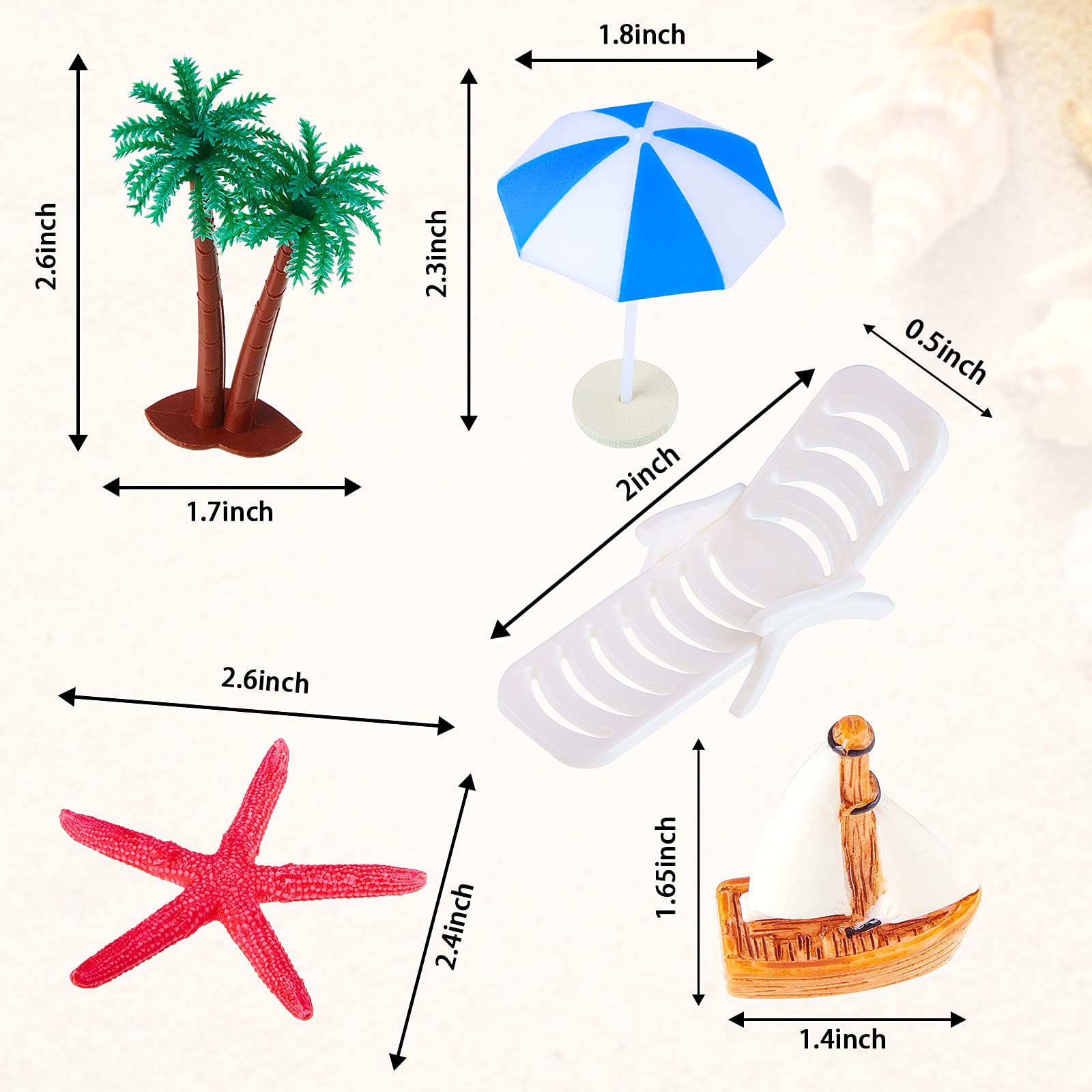 Foto 4 pulgar | Decoración Para Tartas Con Temática Hawaiana De Skylety, 24 Piezas - Venta Internacional.