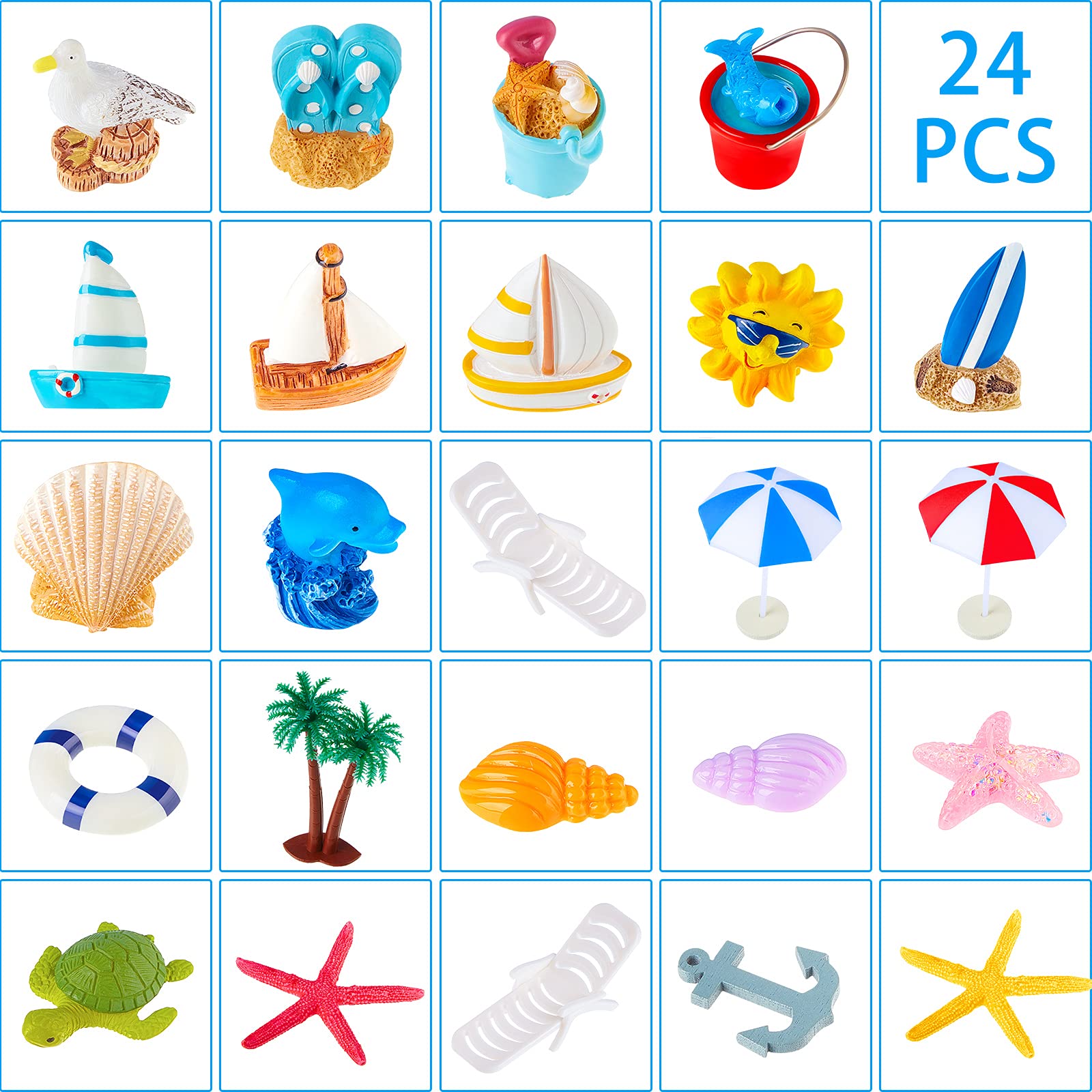 Foto 5 pulgar | Decoración Para Tartas Con Temática Hawaiana De Skylety, 24 Piezas - Venta Internacional.