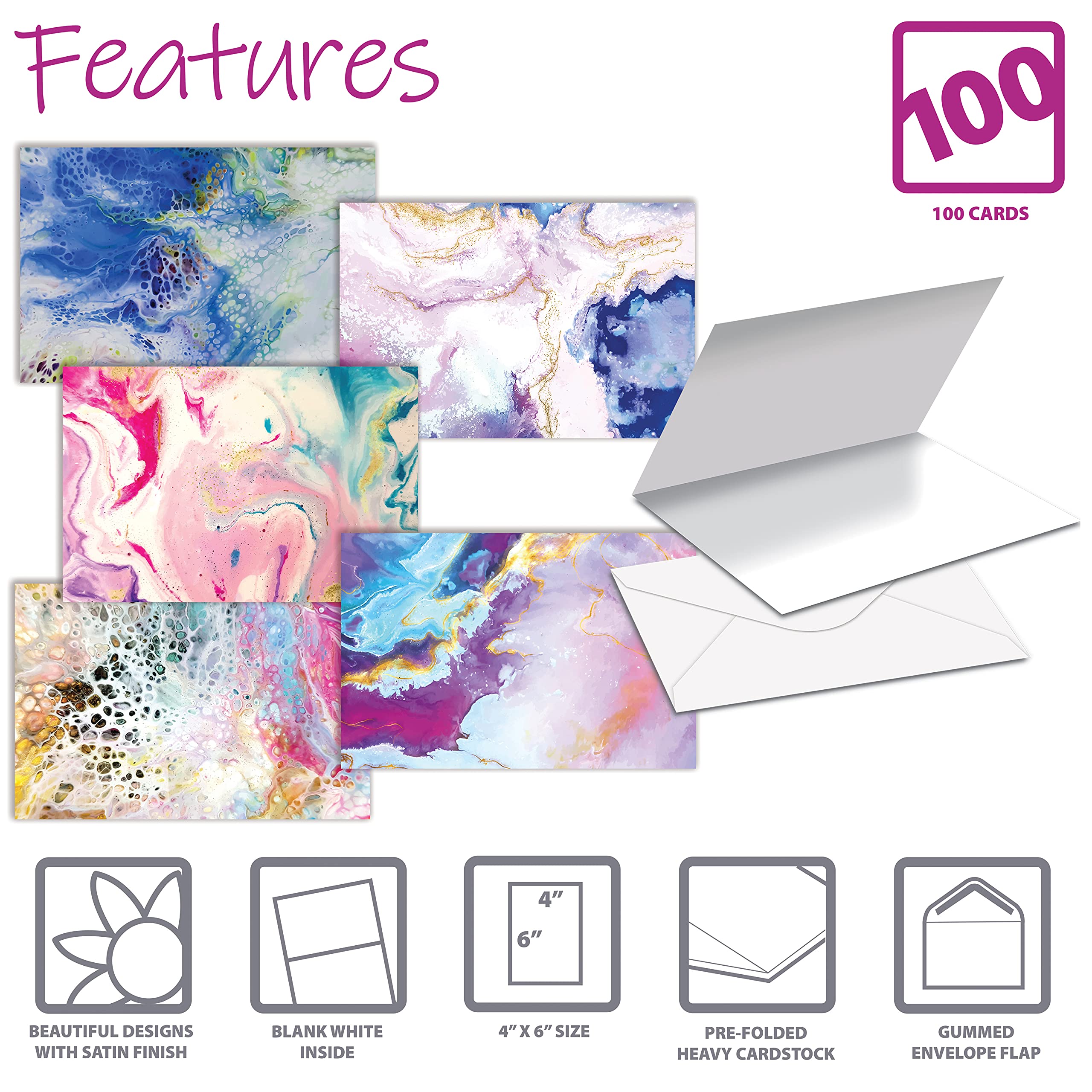 Foto 4 pulgar | Tarjetas De Felicitación Better Office Products  Paquete De 100 Con Sobres - Venta Internacional.