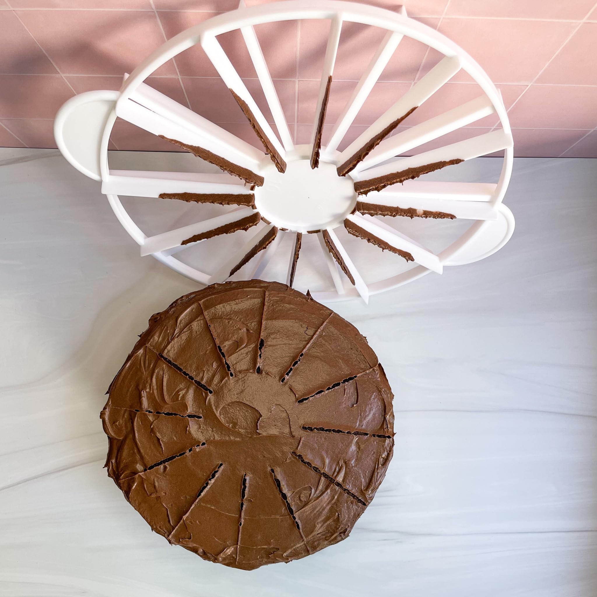 Foto 5 pulgar | Marcador De Porciones De Tarta Ateco Para 10 O 12 Rebanadas De Hasta 40 Cm - Venta Internacional.