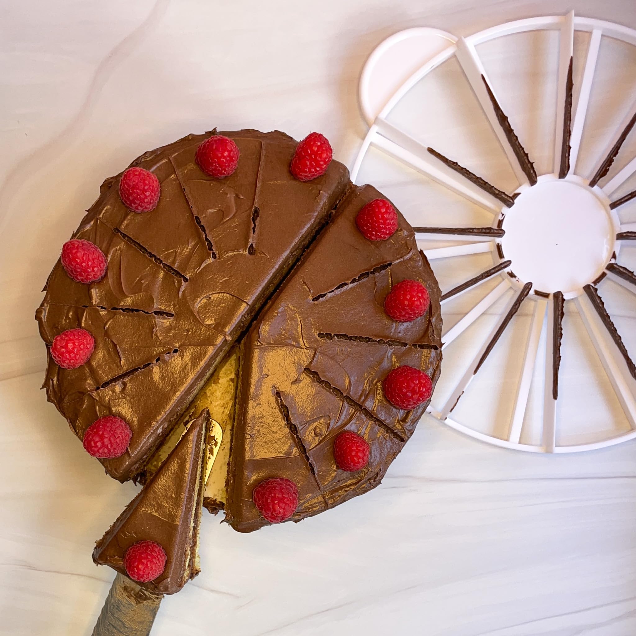 Foto 6 pulgar | Marcador De Porciones De Tarta Ateco Para 10 O 12 Rebanadas De Hasta 40 Cm - Venta Internacional.