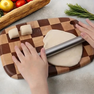 Foto 8 | Rodillo Acero Antiadherente 30 Cm - Repostería Masas Pizza