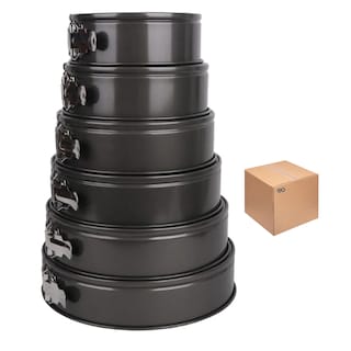 Foto 1 | Set 6 De Molde Redondo Pasteles Para Tartas 12/18/20/24/26/28cm Eo Safe Imports Esi-20602 Negro