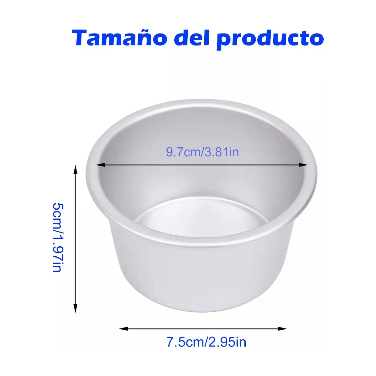 Foto 4 pulgar | Molde Redondo De Aluminio Para Pastelería  10 Piezas Eo Safe Imports Esi-20604 Plata