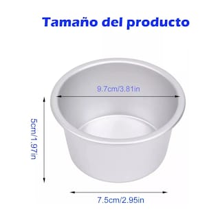 Foto 3 | Molde Redondo De Aluminio Para Pastelería 10 Piezas Eo Safe Imports Esi-20604 Plata