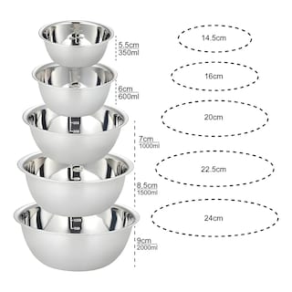 Foto 3 | Bowl/tazones Ensaladera Comida Acero Inoxidable Eo Safe Imports Esi-20709 Plateado