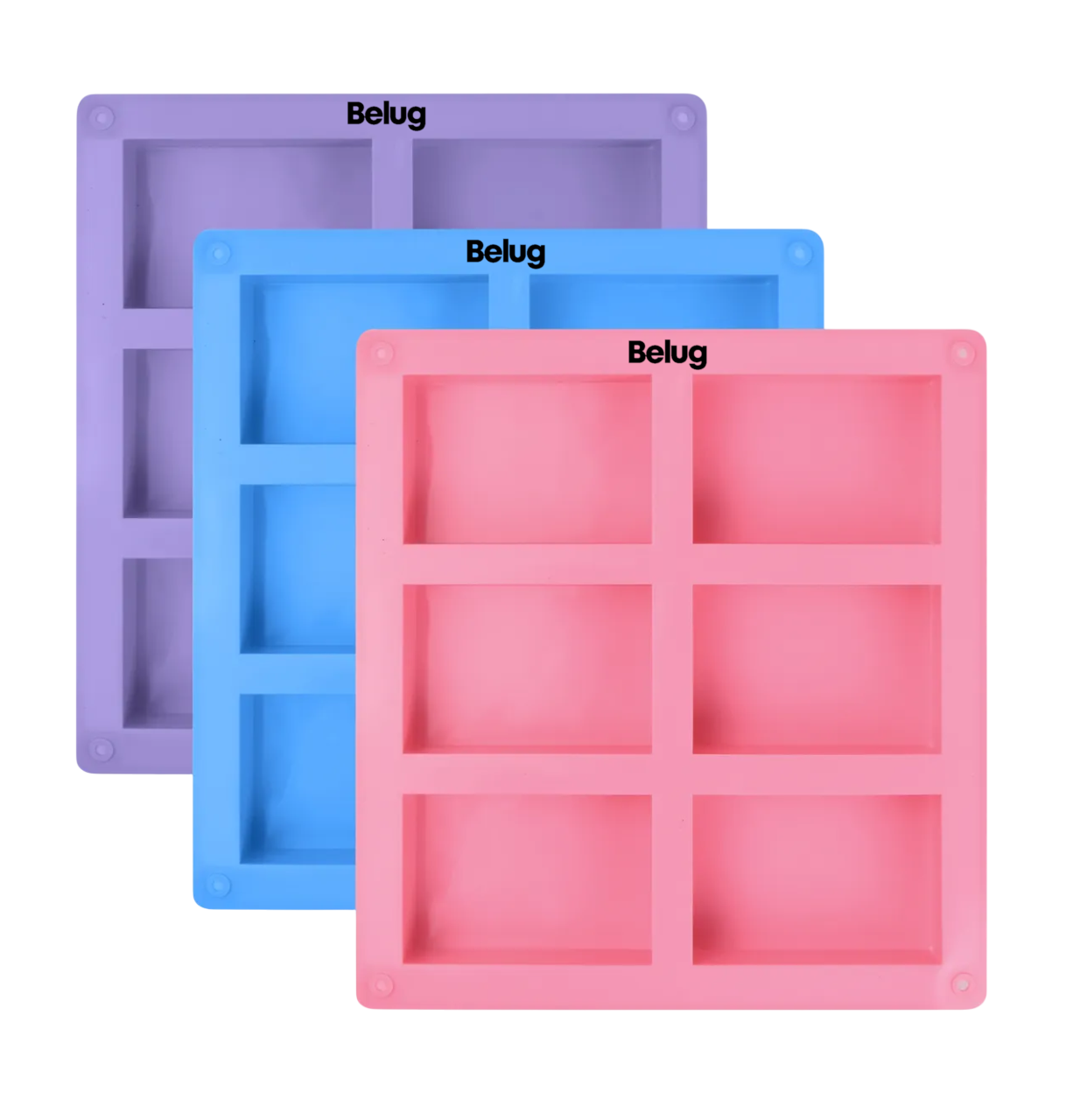 Foto 2 pulgar | Molde Rectangular de Silicón Belug 3 Piezas