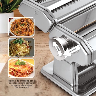 Foto 5 | Máquina de Pasta Buona Pasta BP2017 Smart-Tek, Acero Inoxidable, Rodillos Niquelados, Spaghetti, Fettuccini y Lasagna