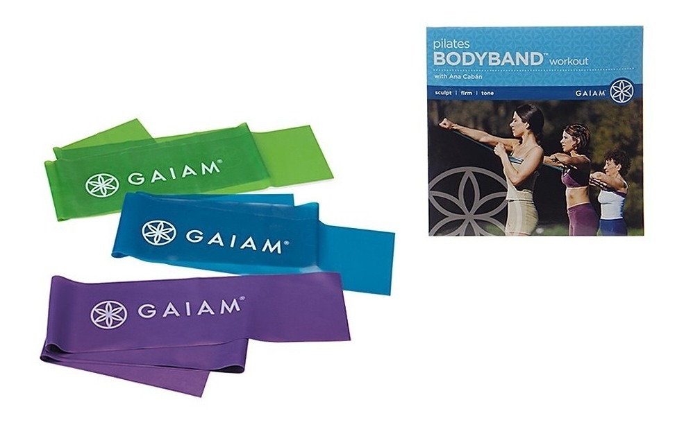 Foto 3 pulgar | Kit de 3 Bandas de Resistencia Pilates Bodyband Gaiam Multicolor