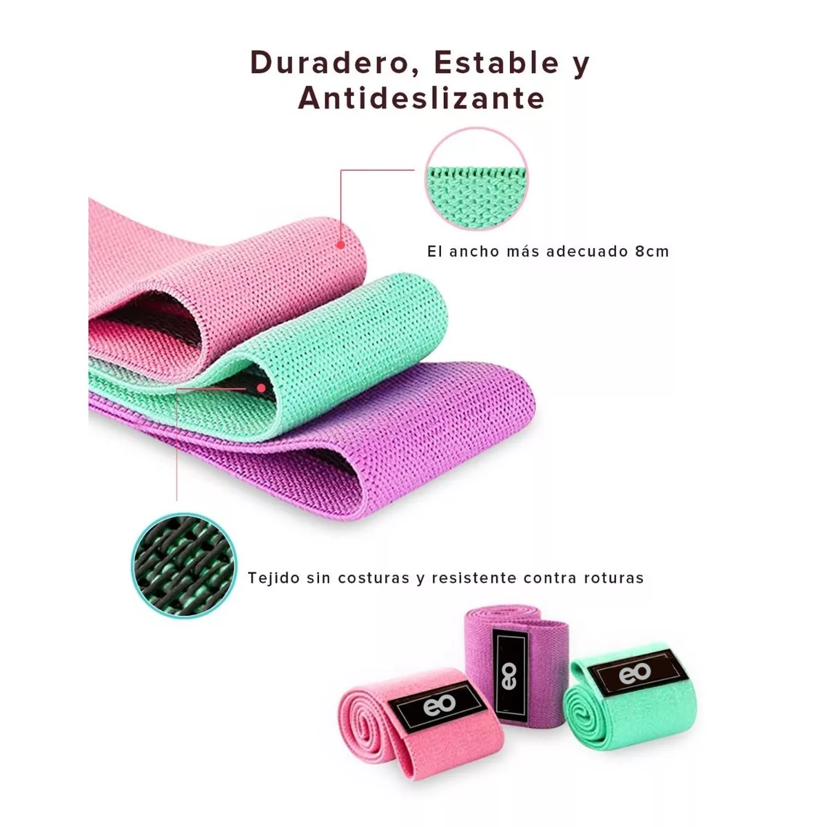 Foto 6 pulgar | Set Ligas de Resistencia Eo Safe Imports Esi-5651 Multicolor 3 Piezas