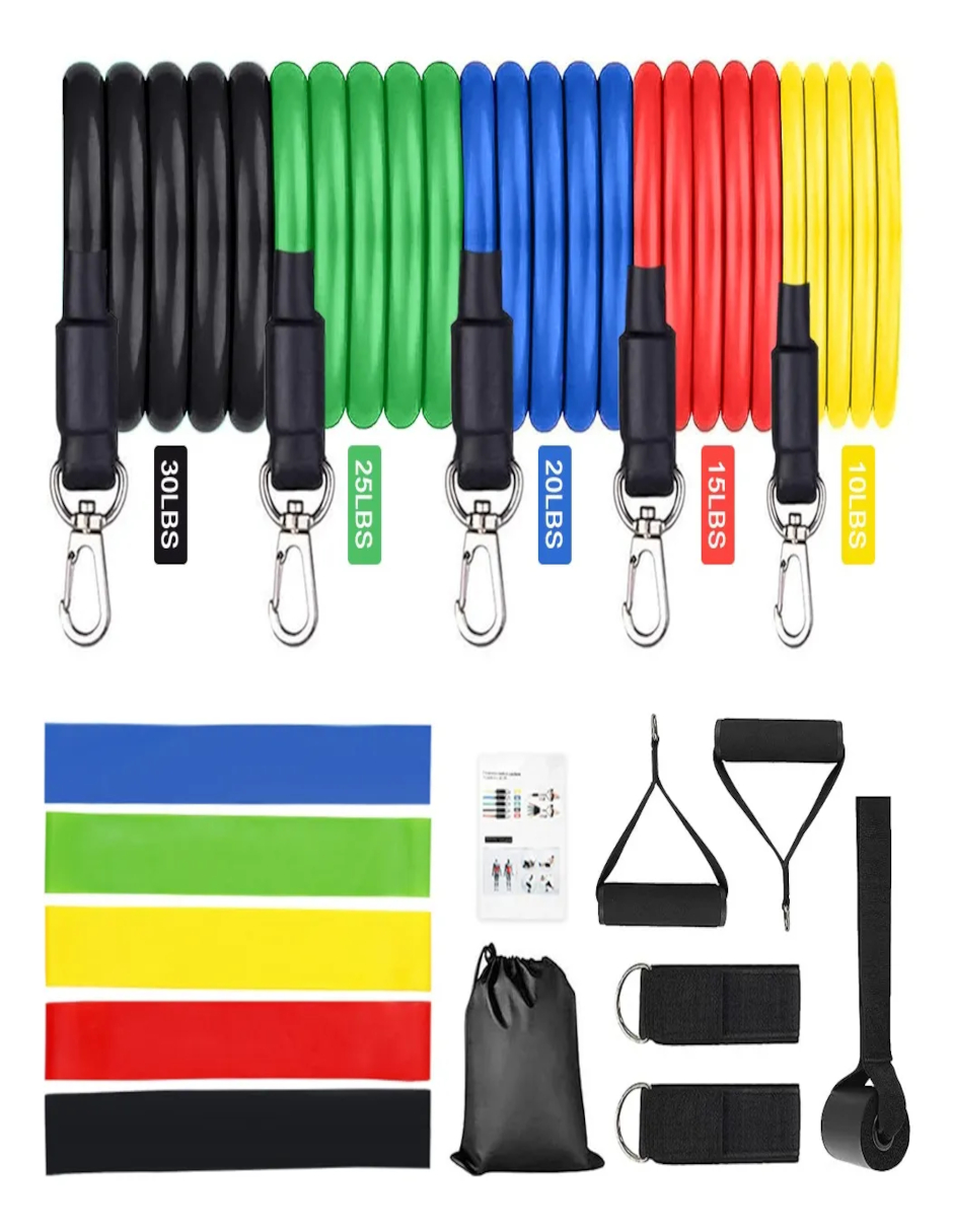 Foto 3 pulgar | Set De 16 Pzs Con Bandas Elásticas De Resistencia + Termo Güish Gratis