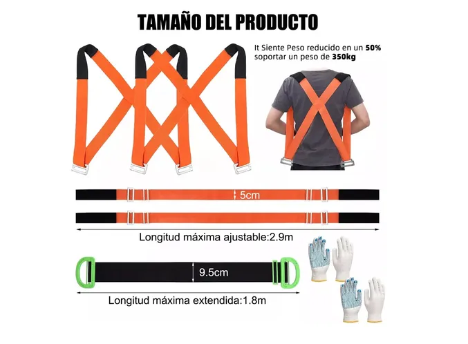 Foto 4 pulgar | Xtellar Correas Ez-mover: Eleva Y Desplaza Tus Muebles Con Facilidad