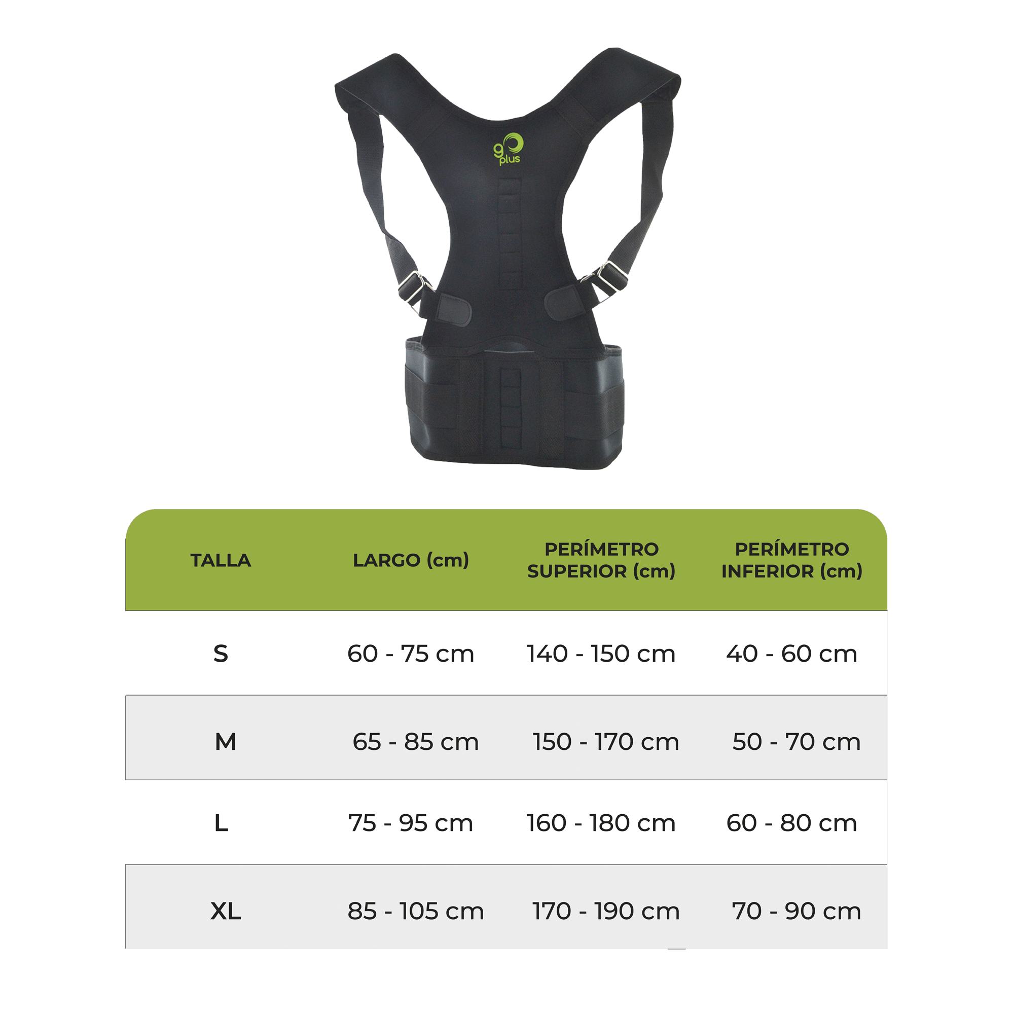 Foto 6 | Chaleco Corrector de Postura Go Plus para Espalda Talla S
