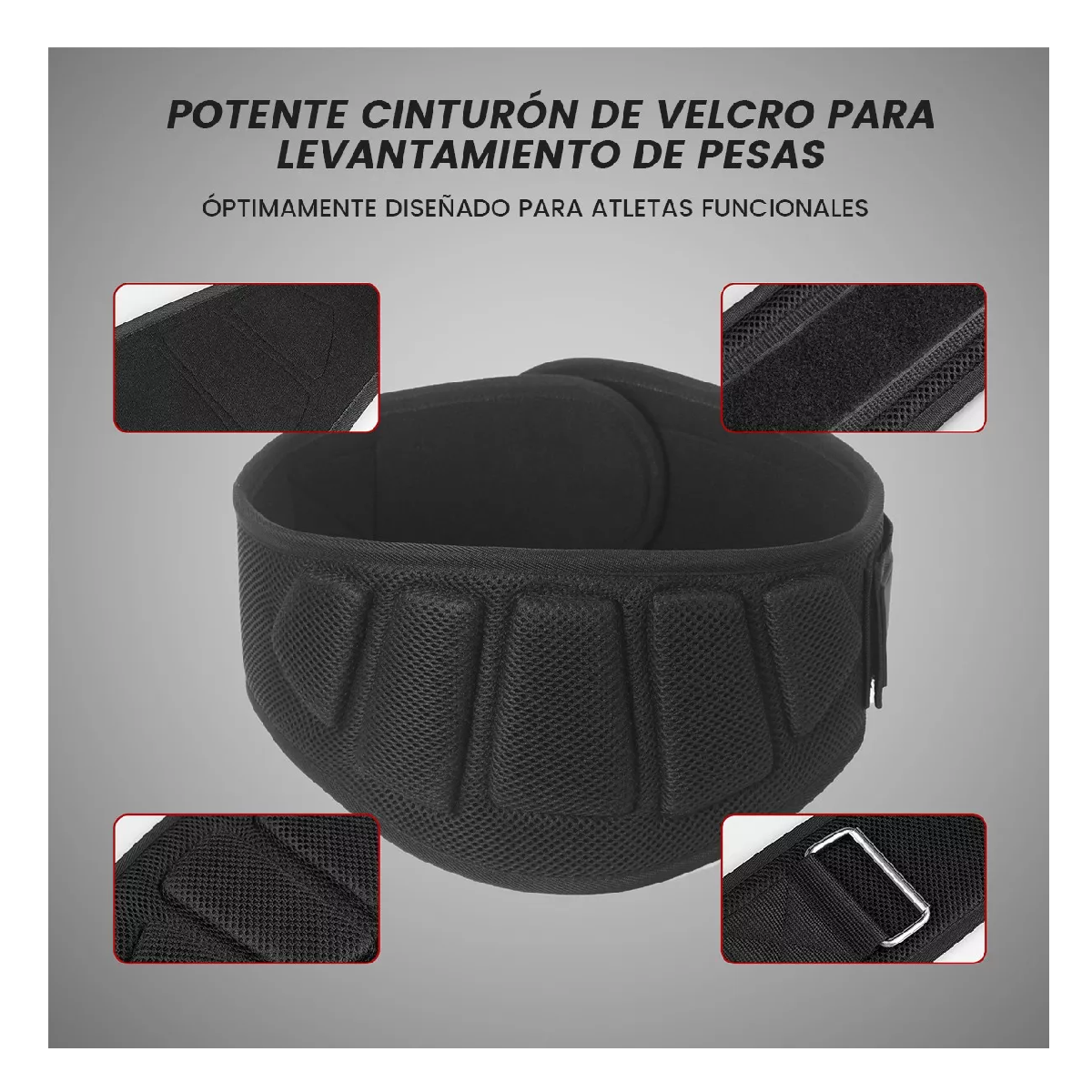 Foto 4 pulgar | Gym Lumbar Pesas Ejercicios Faja Crossfit Cinturón Y Guantes Talla S