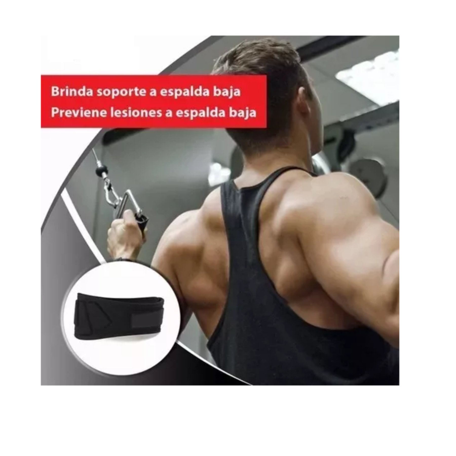Foto 5 pulgar | Faja Cinturón Para Pesas De Fuerza Lab.g Gym Carga Negro