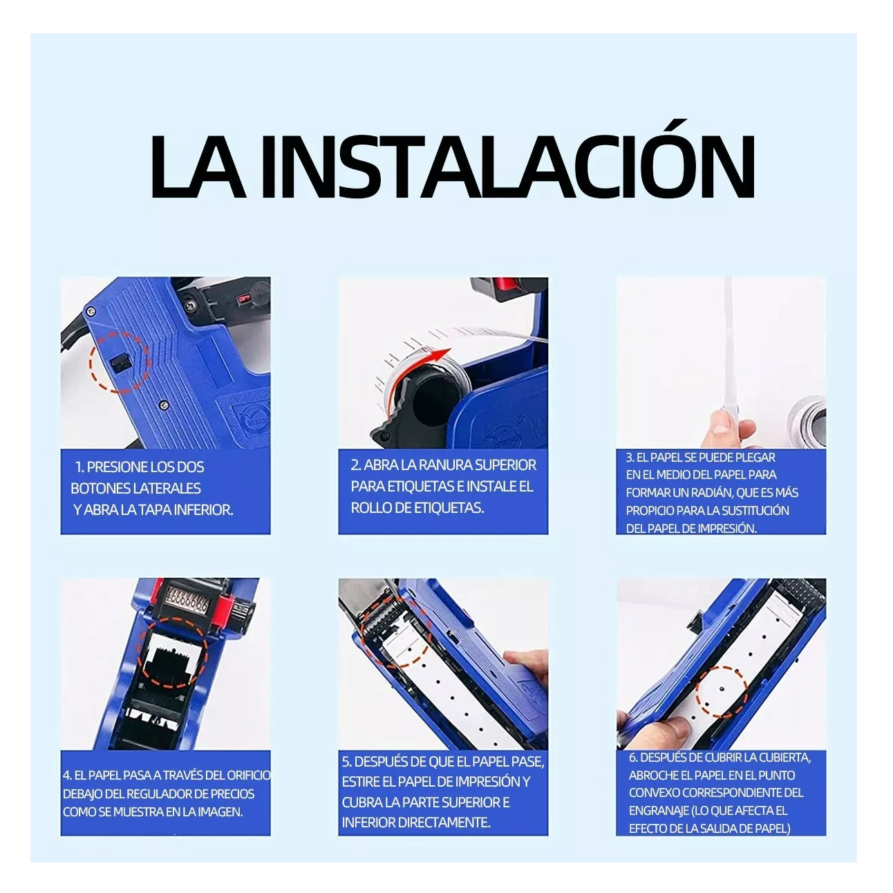 Foto 4 pulgar | Etiquetadora Manual Belug 8 Dígitos y 10000 color Azul