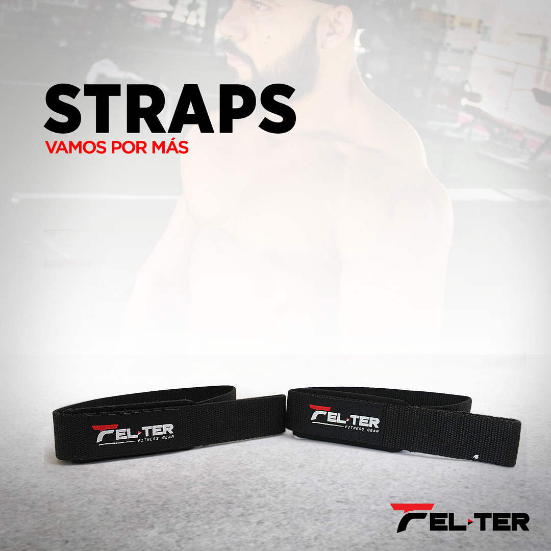 Foto 2 | Par De Straps Para Pesas Alta Resistencia Gym Crossfit color Negro