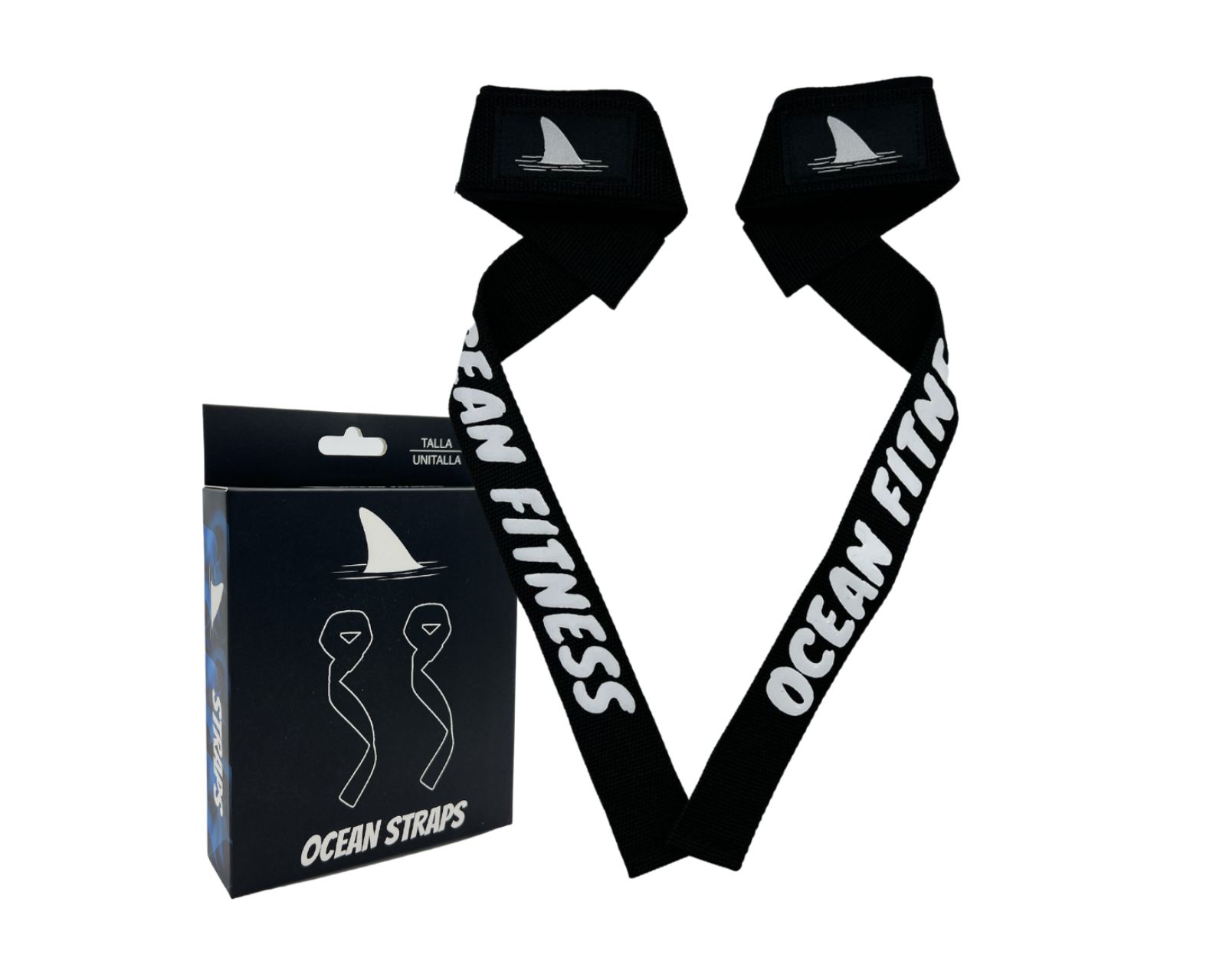 Foto 2 pulgar | Correas de Levantamiento Ocean Fitness Straps Negro Unitalla