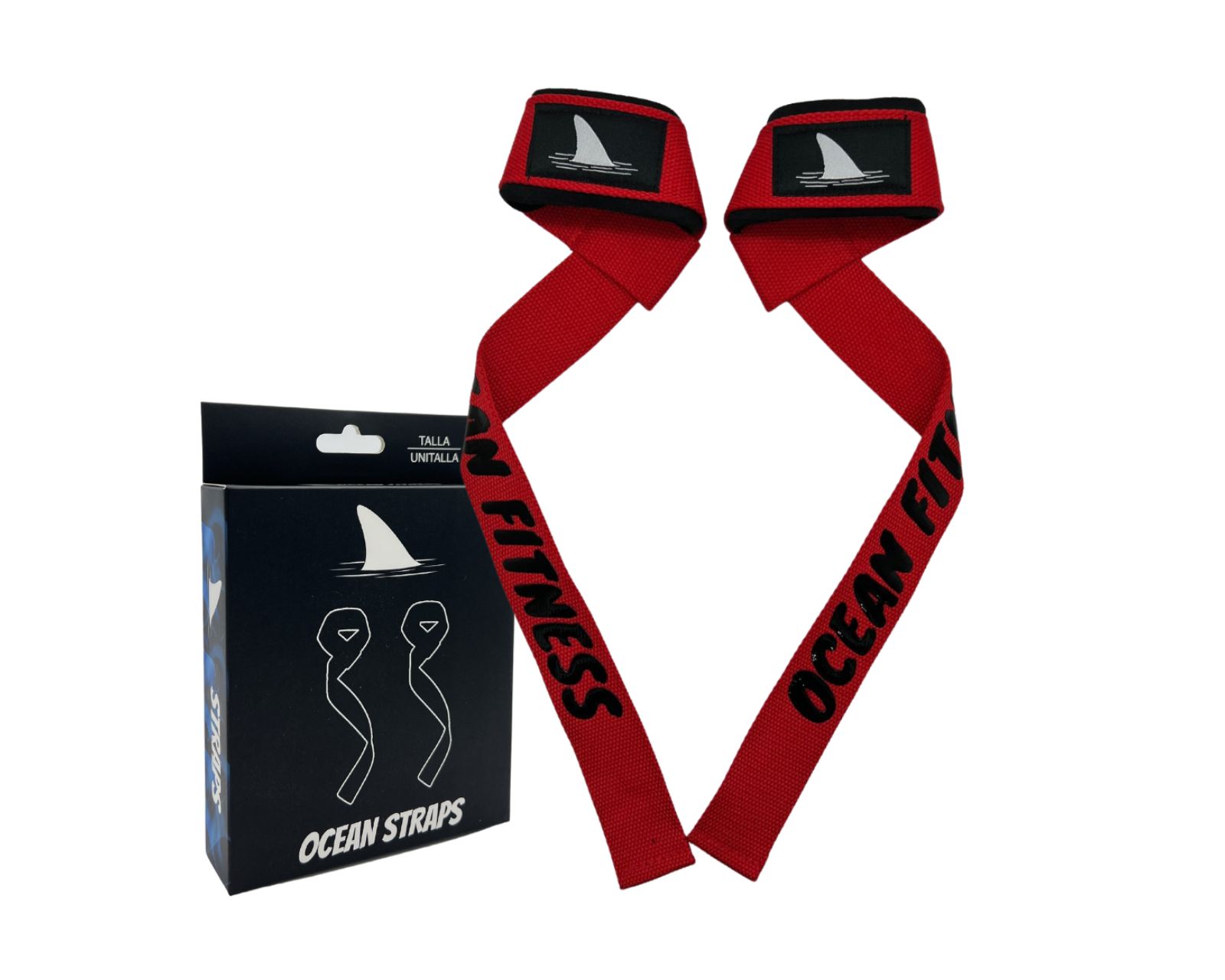 Foto 1 | Correas de Levantamiento Ocean Fitness Straps Rojo Unitalla