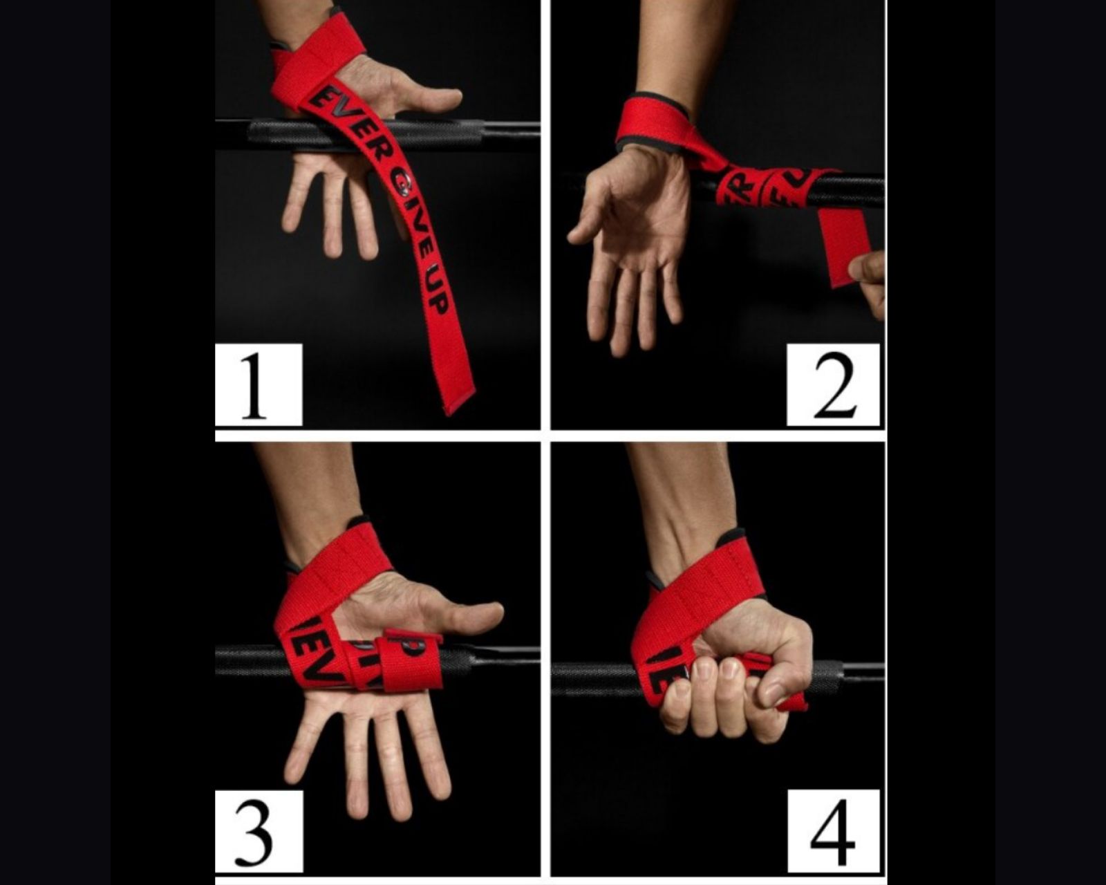 Foto 9 pulgar | Correas de Levantamiento Ocean Fitness Straps Rojo Unitalla