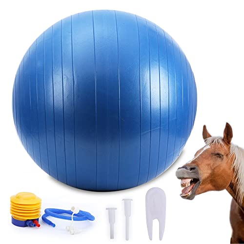 Pelota De Pastoreo De Caballos Swyivy 40, Gigante, Antiráfaga, Con Bomba, Azul - Venta Internacional.