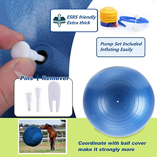 Foto 4 pulgar | Pelota De Pastoreo De Caballos Swyivy 40, Gigante, Antiráfaga, Con Bomba, Azul - Venta Internacional.