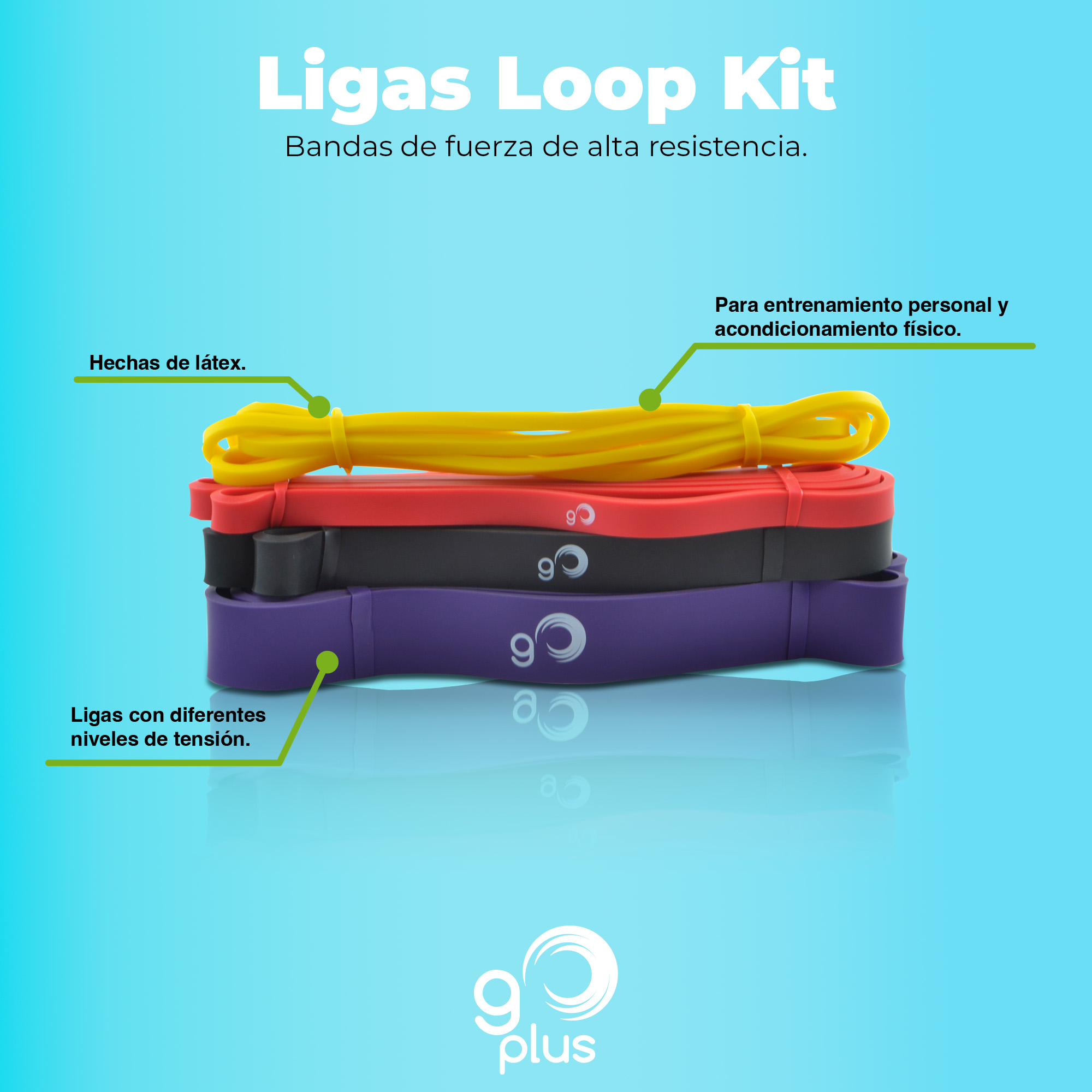 Foto 4 pulgar | Ligas Loop Kit Go Plus Multicolor Latex
