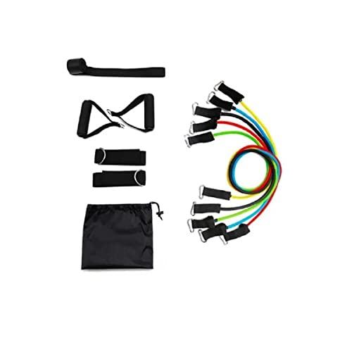 Set de Ligas de Resistencia Fitness Genérico Multicolor 11 Piezas