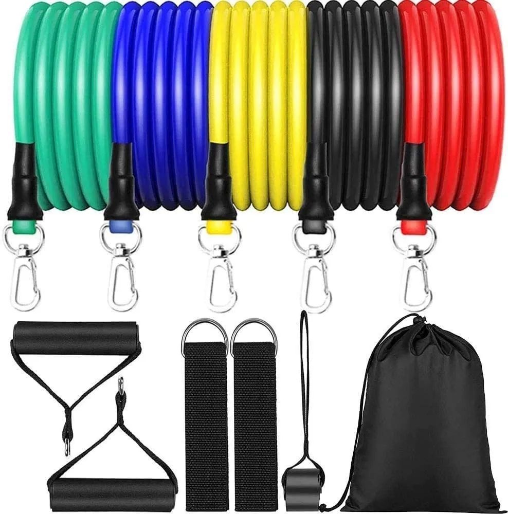 Kit de Ligas Elásticas de Resistencia Onerfit Multicolor Ejercicio de Fuerza 11 PZAS