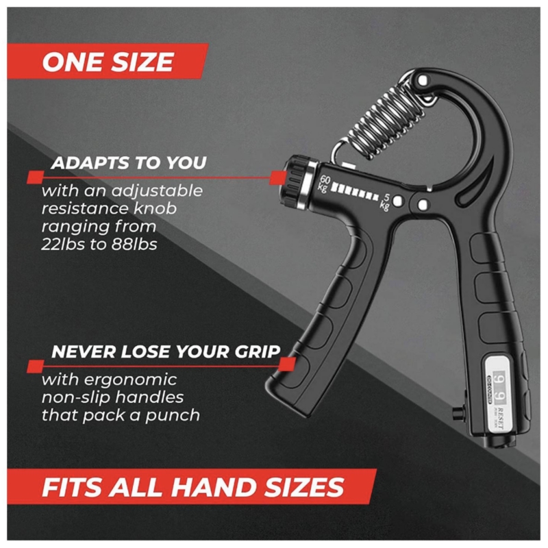 Foto 5 pulgar | Ejercitador Hand Grip Fitness Ajustable De 5 A 60 Kg, Azul, Para Adultos - Venta Internacional.