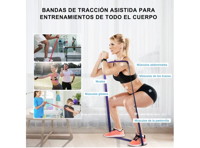 Foto 5 pulgar | Ligas de Resistencia Múltiple Xtellar 4 Bandas Elásticas