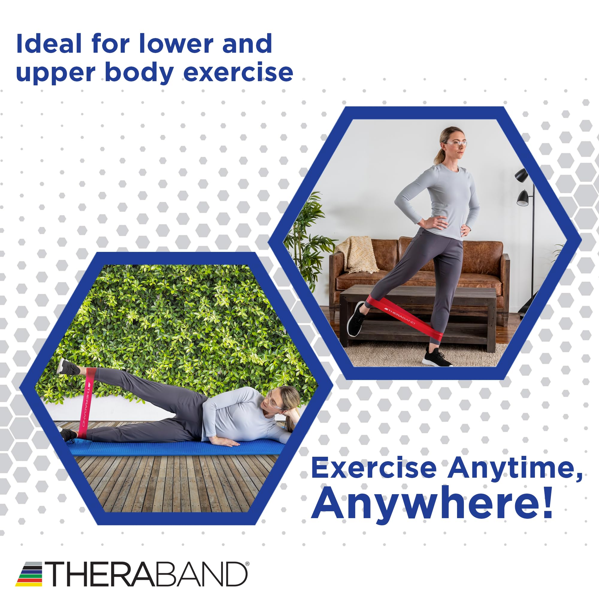 Foto 6 pulgar | Set Resistance Band Loop Set Theraband Para Piernas  Paquete De 4 - Venta Internacional.