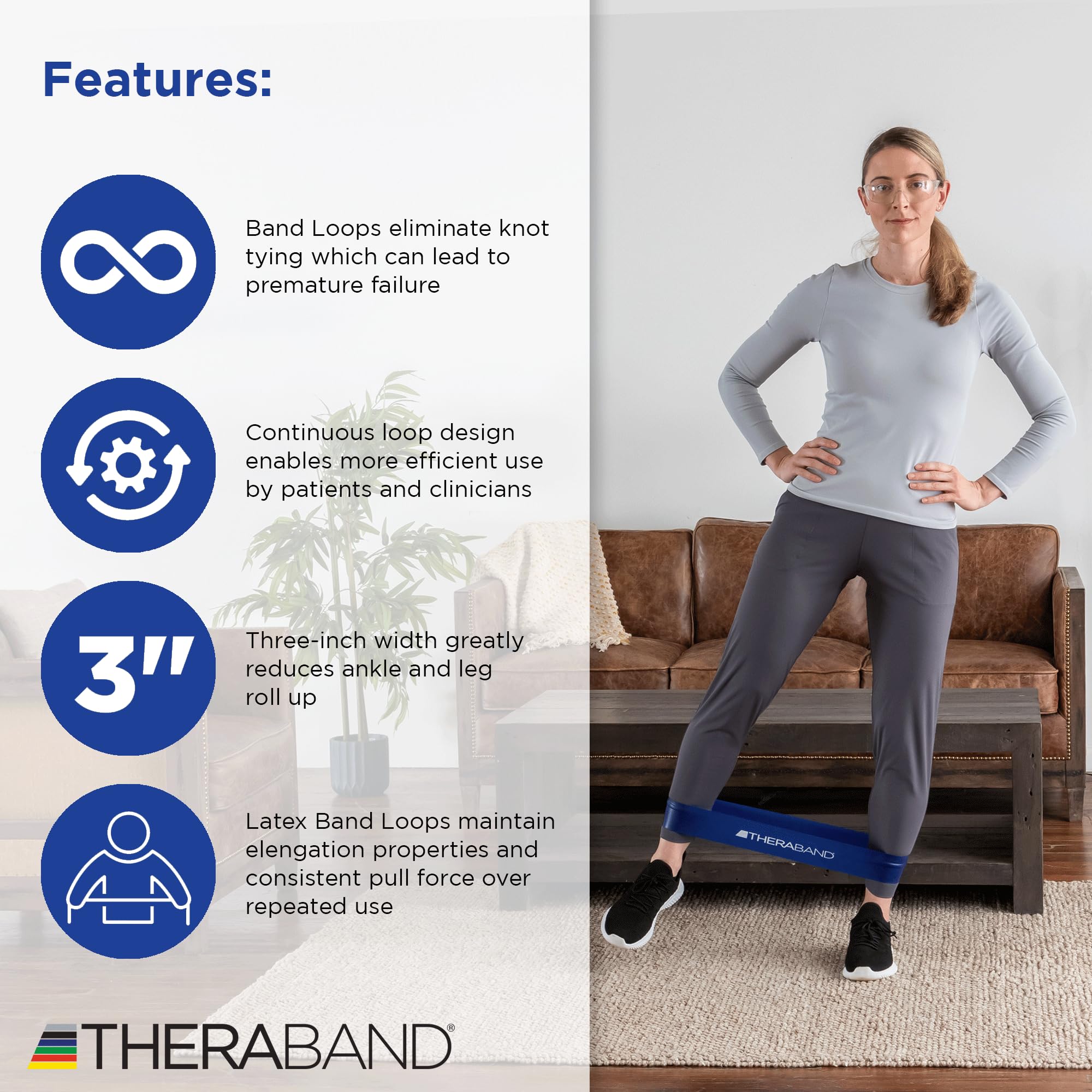 Foto 7 pulgar | Set Resistance Band Loop Set Theraband Para Piernas  Paquete De 4 - Venta Internacional.
