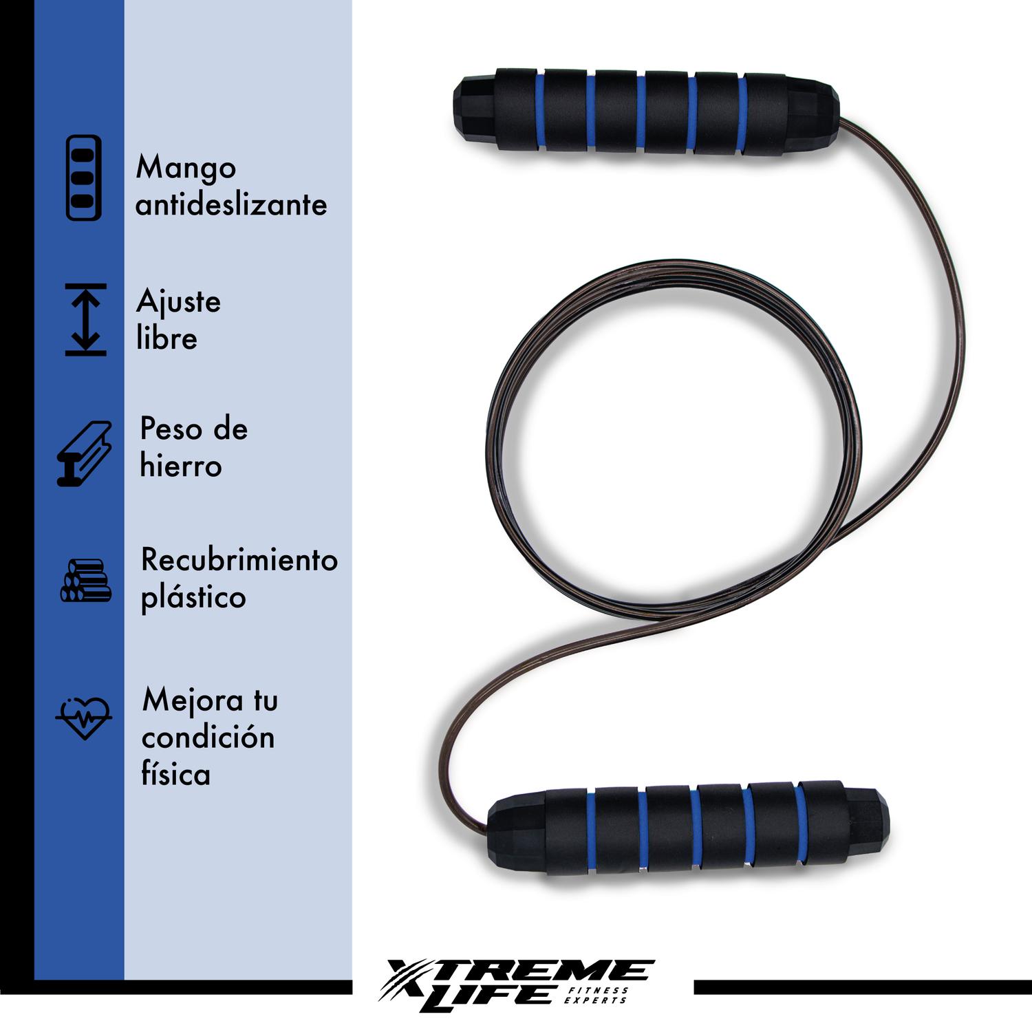 Foto 4 pulgar | Cuerda para Saltar Xtreme Life color Azul Crossfit Rápida con Peso Incorporado
