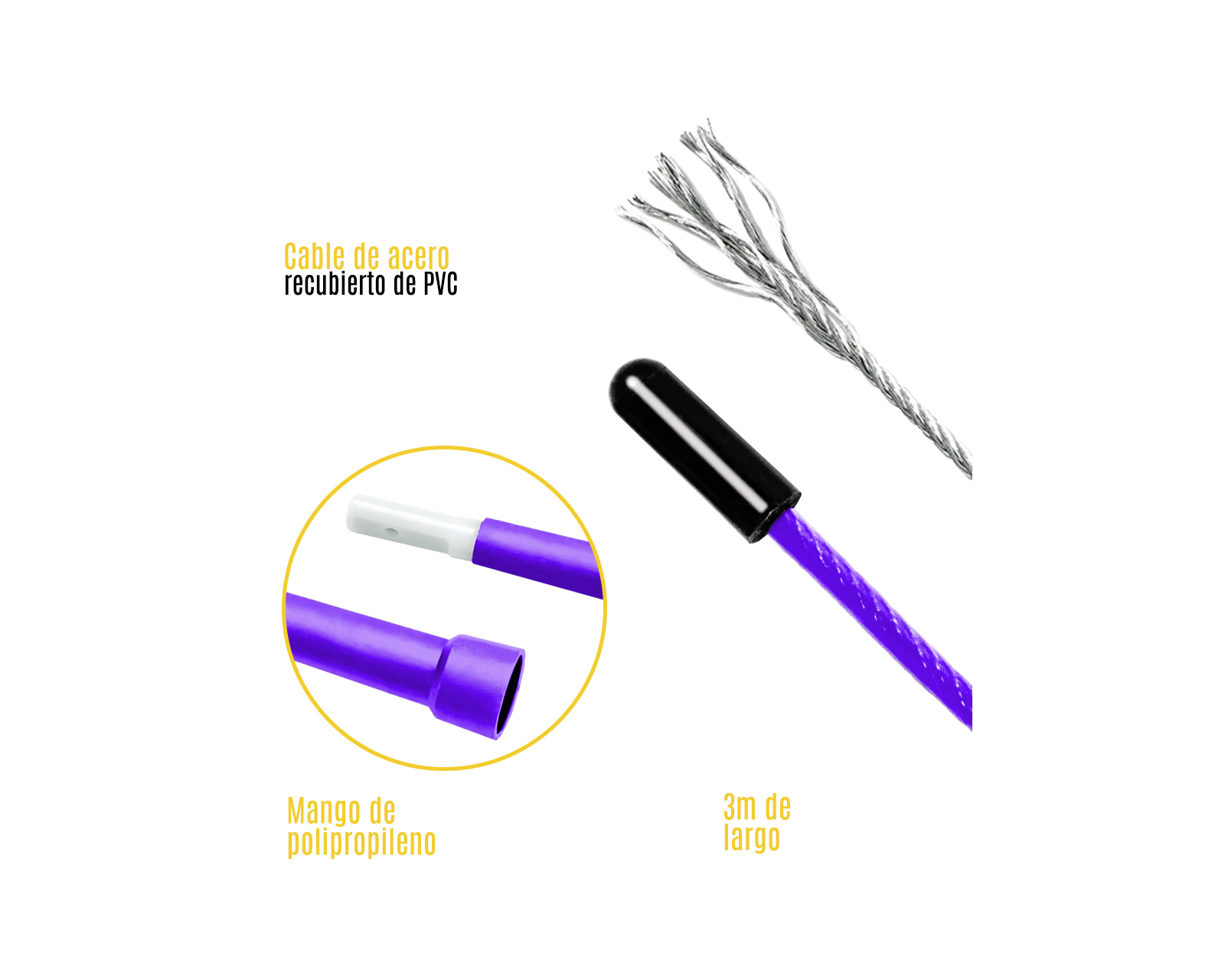 Foto 4 pulgar | Cuerda para Saltar Level Fitness color Púrpura