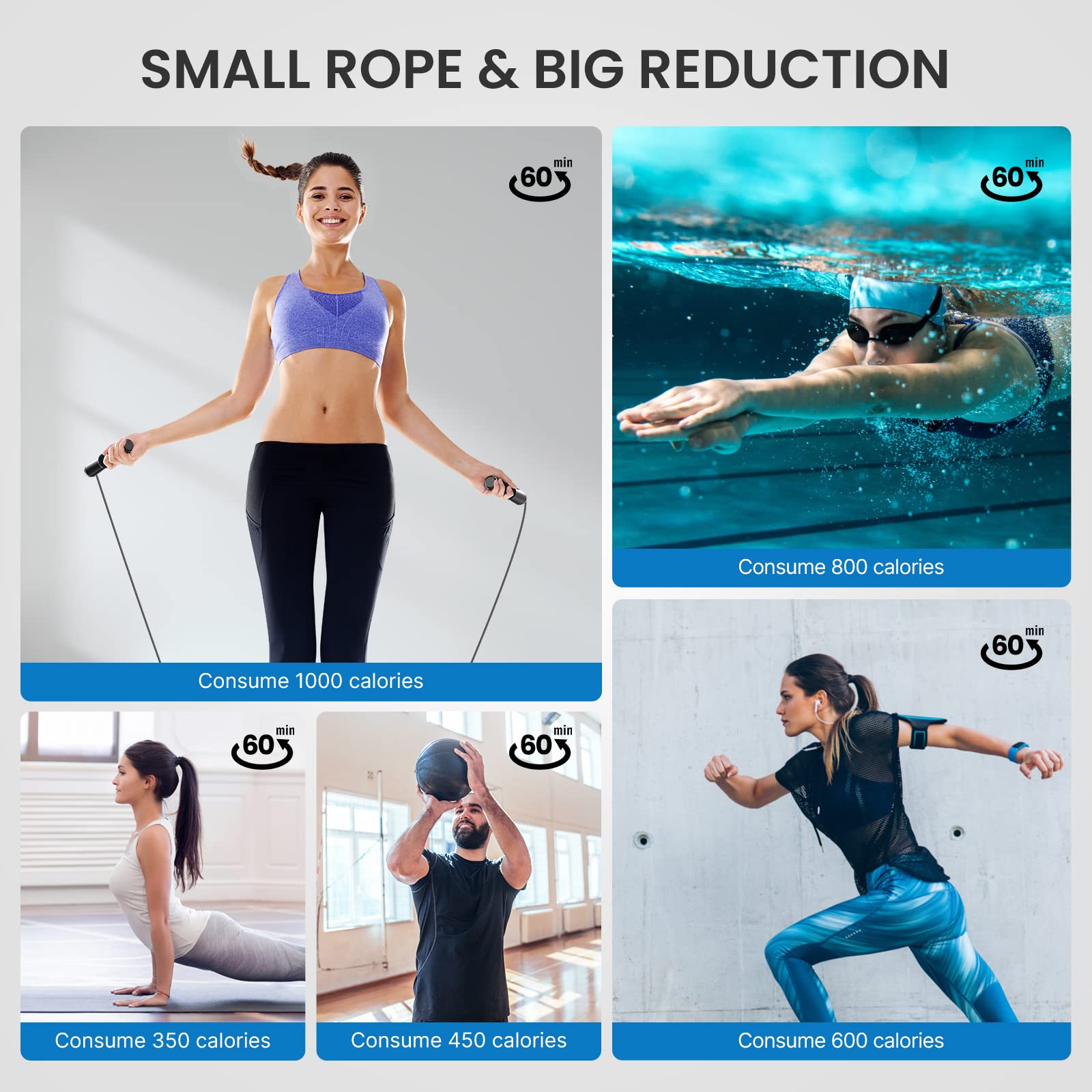 Foto 6 pulgar | Cuerda De Salto Inteligente Renpho Para Saltar Con Counter Fitness - Venta Internacional.